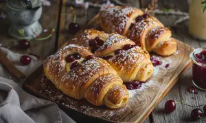 Drożdżówka z wiśniami - Jak zrobić drożdżówki z wiśniami i serem