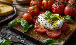 Pieczona burrata: Wyjątkowy przepis na burratę pieczoną z pomidorami