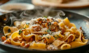 Papardelle z kurkami - Przepis na makaron z kurkami i sosem