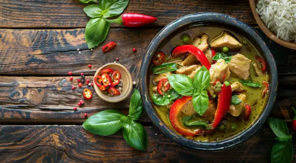 Kurczak zielone curry - Przepis na kurczaka w aromatycznym zielonym curry