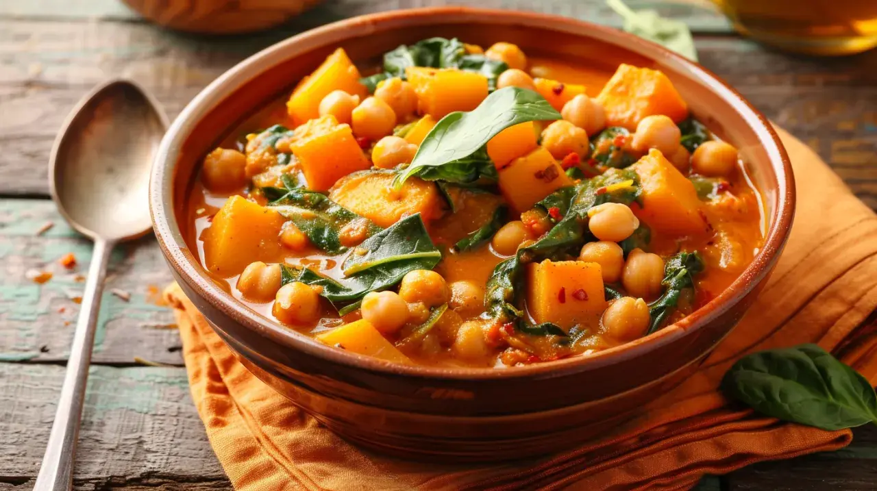 Curry z ciecierzycą - Jak zrobić pyszne curry z batatami i szpinakiem